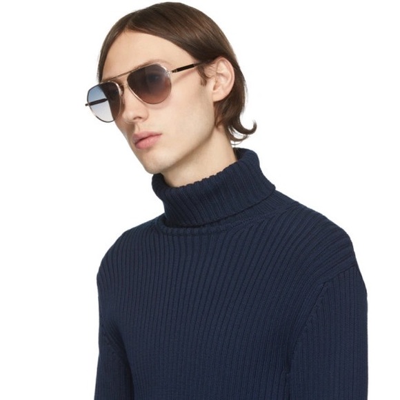 TOM FORDANDES ROSE PALLADIUM/BLUE UNISEX SUNGLASSES TF670